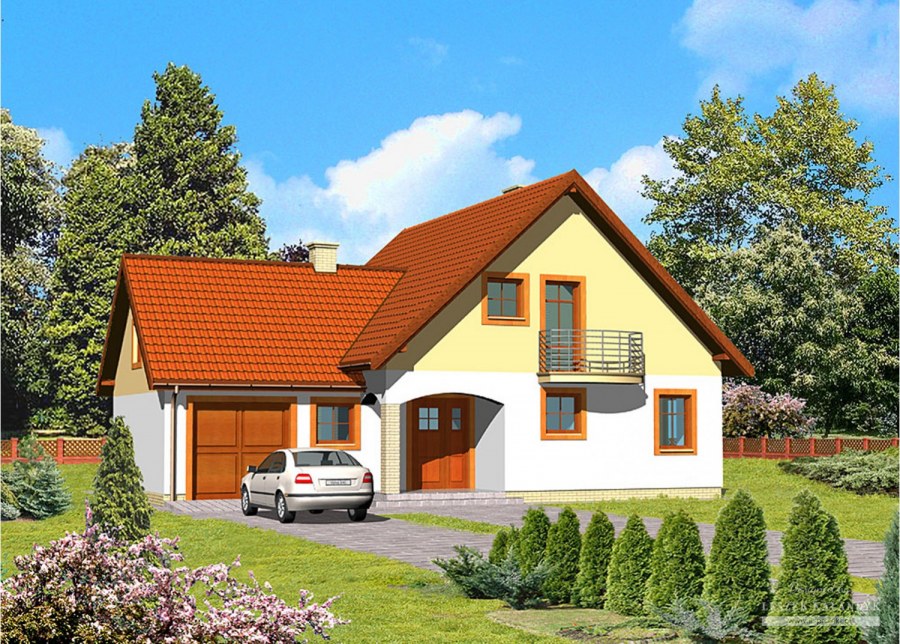 Мансардный дом с гаражом z500 204м2