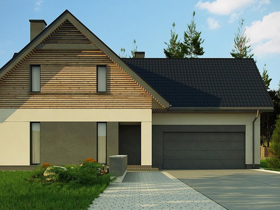 Крыши домов с гаражом