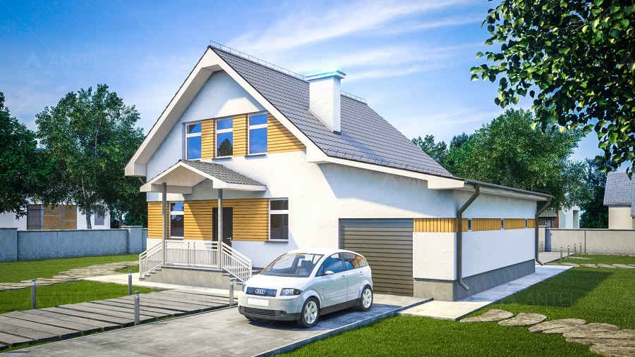 Домик с гаражом