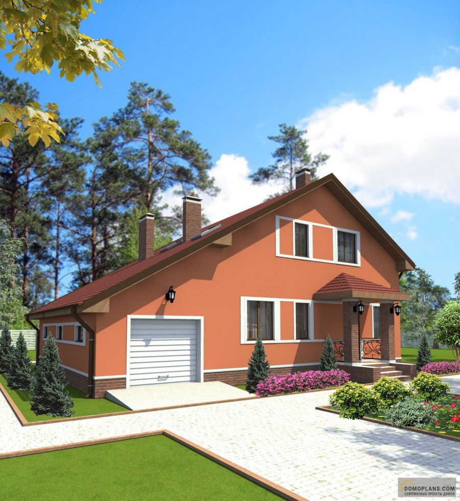 Дом с мансардой и террасой 120кв