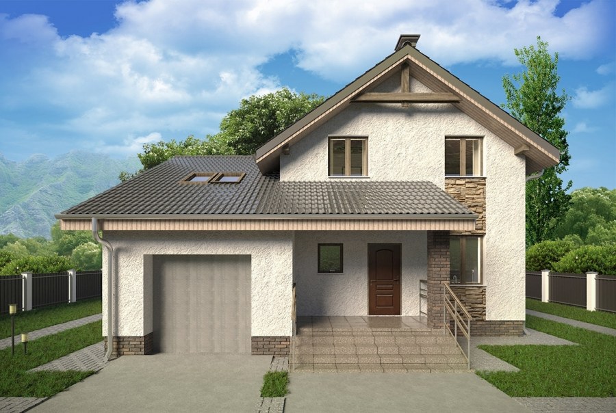 Небольшой домик с гаражом