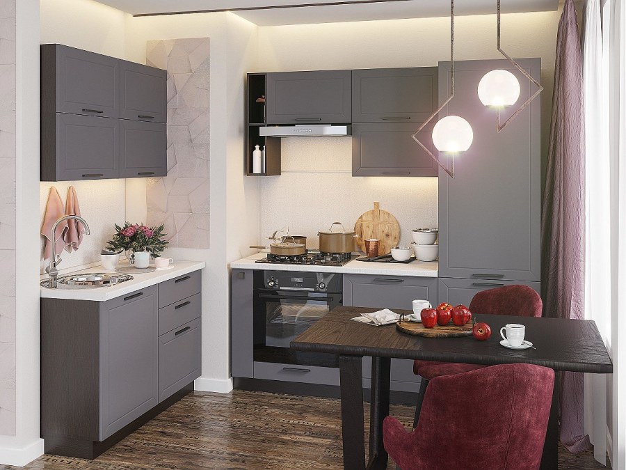 Кухня Глетчер маренго Силк