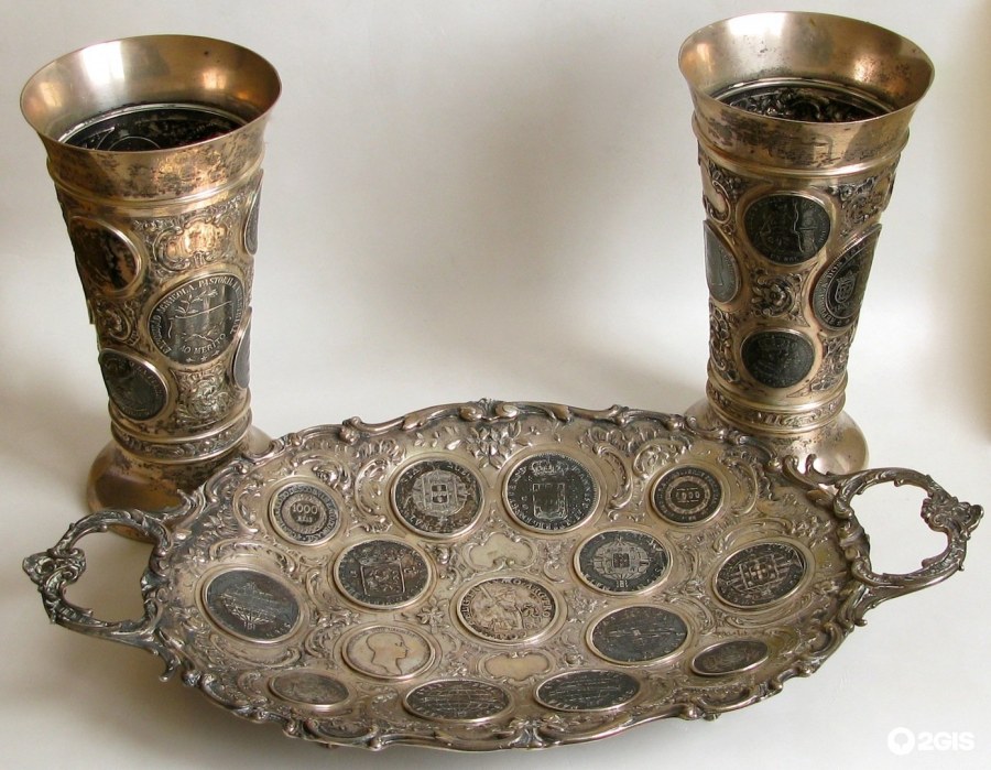Старинная серебряная посуда