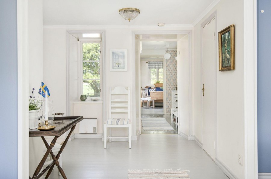 Белый пол в интерьере