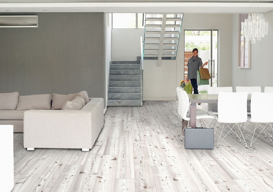 Белый ламинат в интерьере