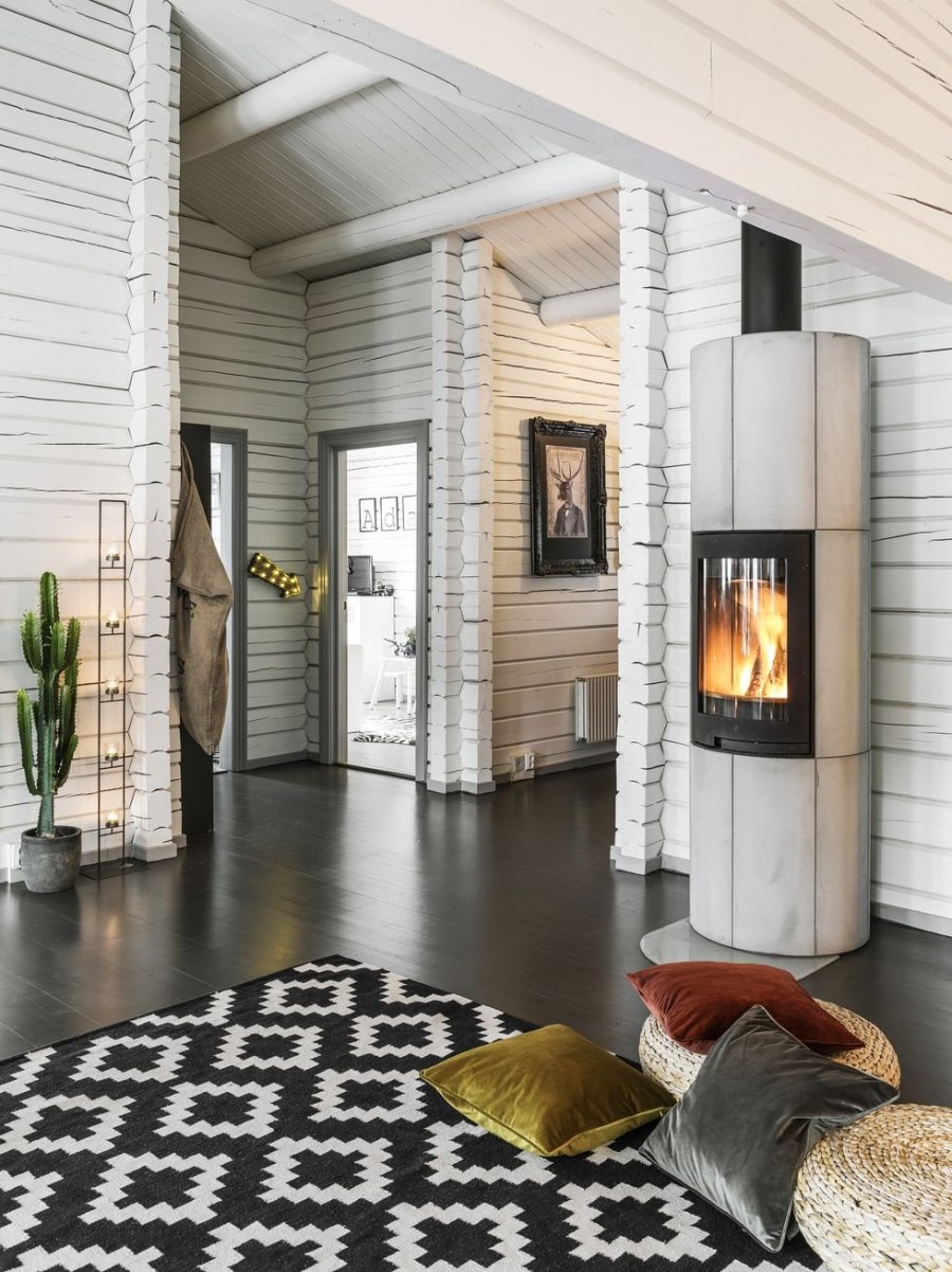 Гостиная на даче в скандинавском стиле