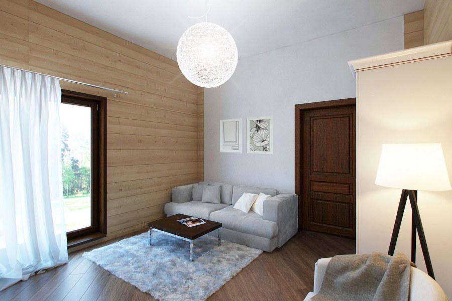 Дом Скандинавия из оцилиндрованного бревна