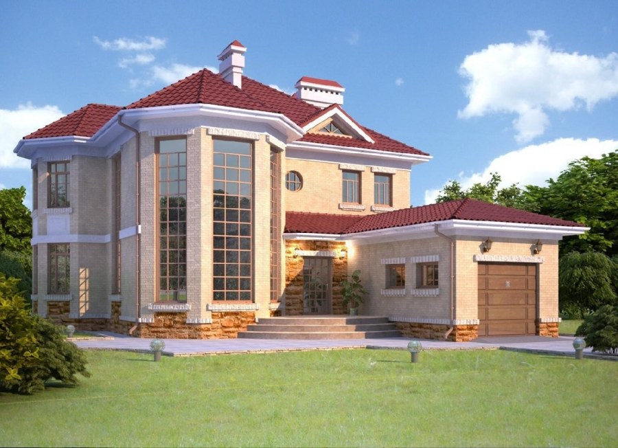 Элитный коттедж из кирпича