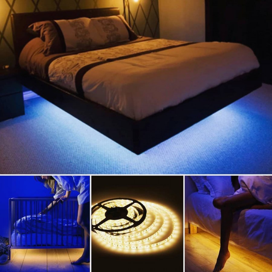 Светодиодная лента на кровать