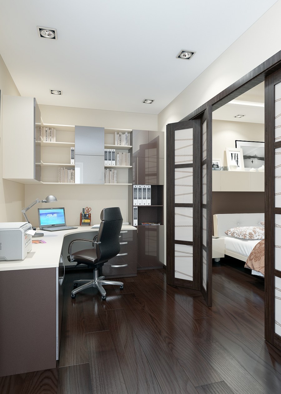 Рабочее место в спальне