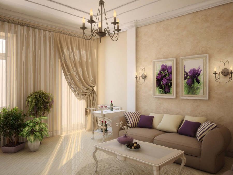 Гостиная с цветами