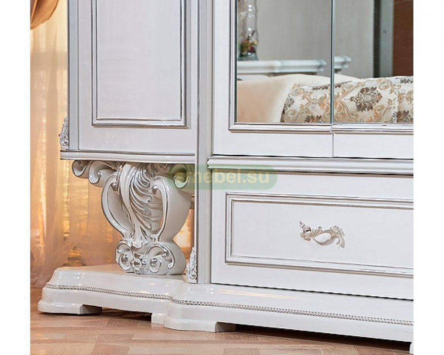 Шкаф Марелла Арида белый серебро