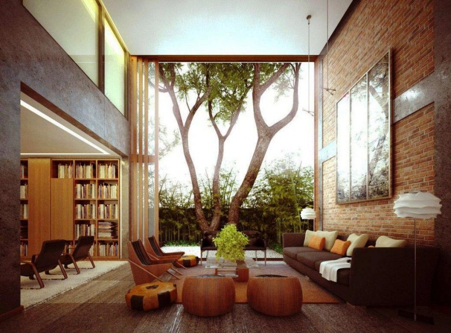 Элементы экстерьера в интерьере