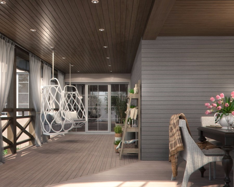 Веранда пристроенная к таунхаусу