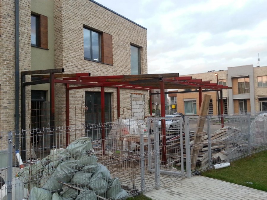 Веранда в стиле таунхаус