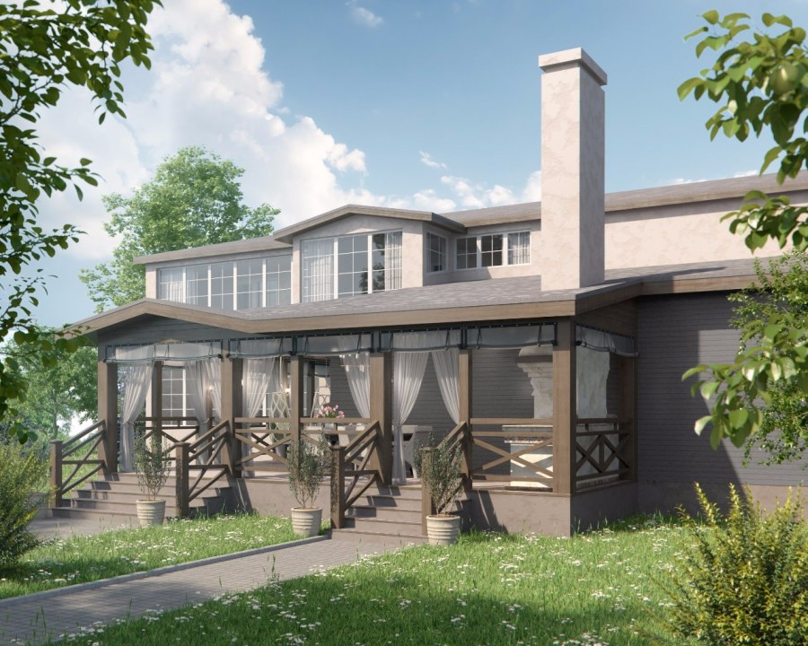 Терраса в сад зима