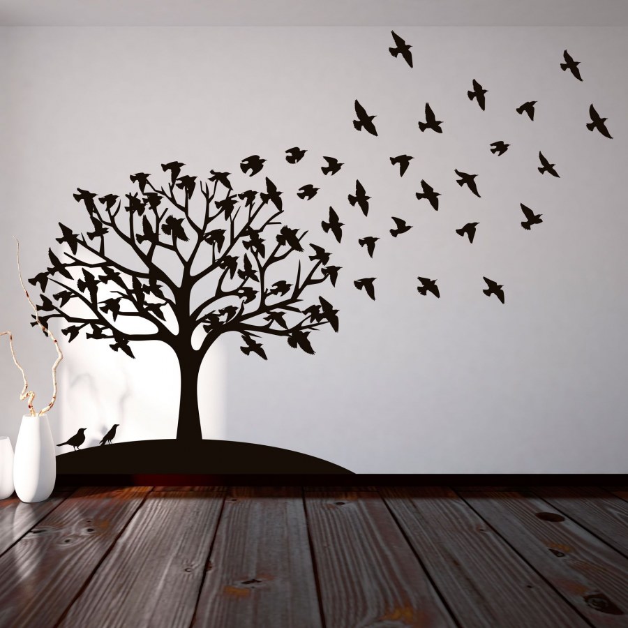 Декор стен деревом