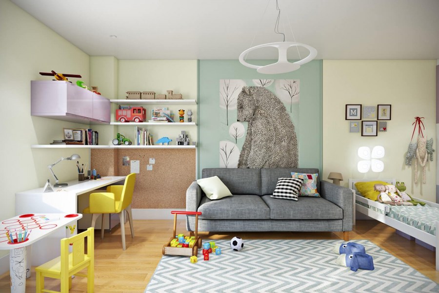 Детская 20 кв м для двоих разнополых