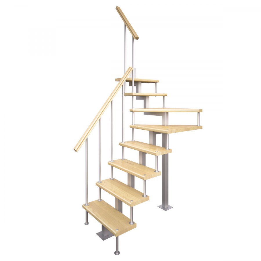 Модульная малогабаритная лестница компакт - Квадро