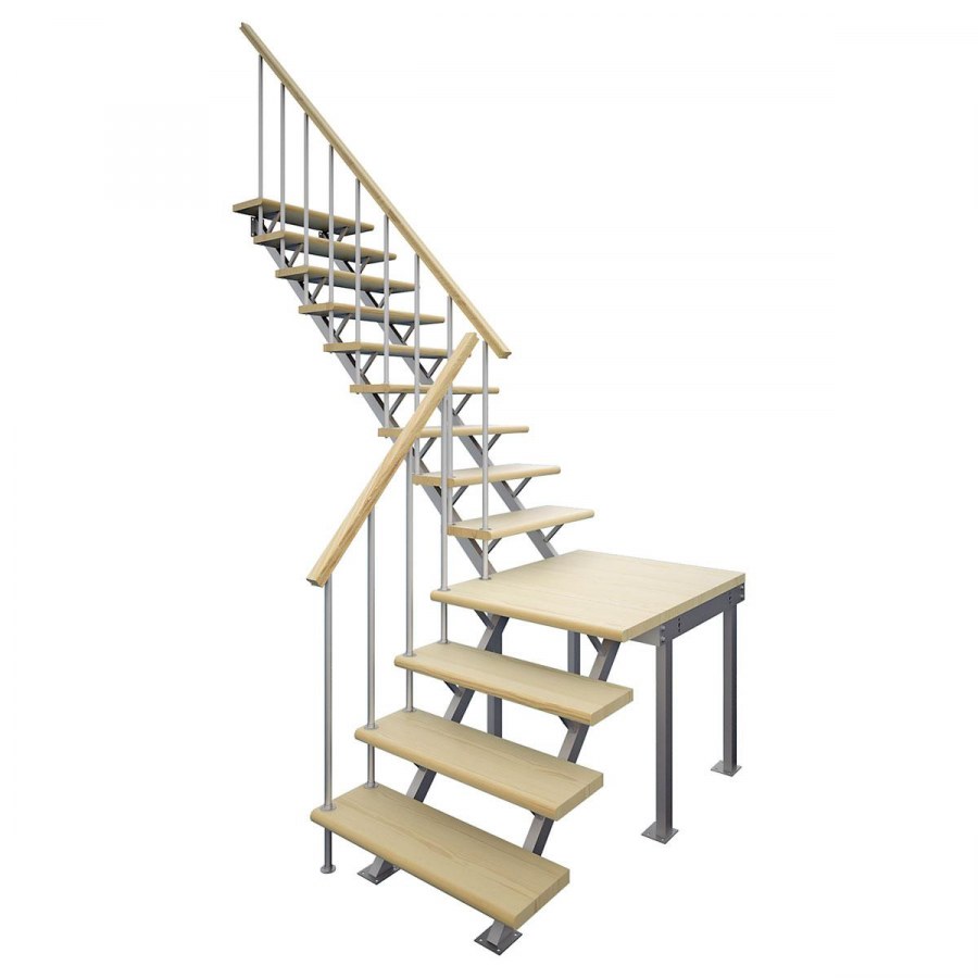 Модульная лестница спринт (c поворотом на 180 градусов)