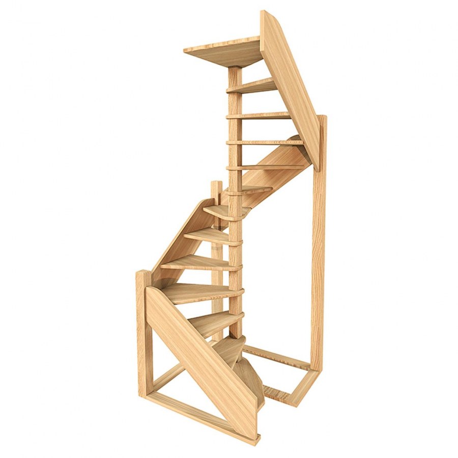 Лестница межэтажная деревянная лс 91 левозаходная