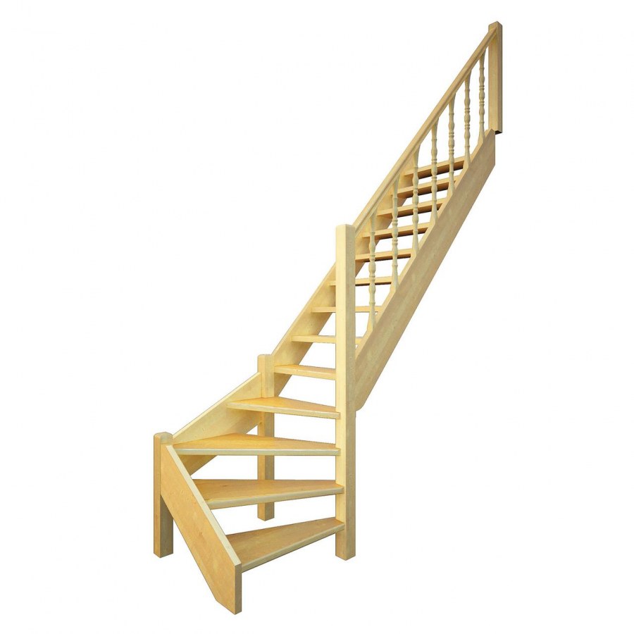Деревянная межэтажная лестница лес-07