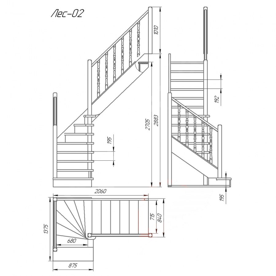 Лестница лес 02