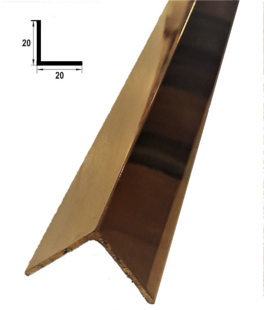 Уголок латунь 20вх20в