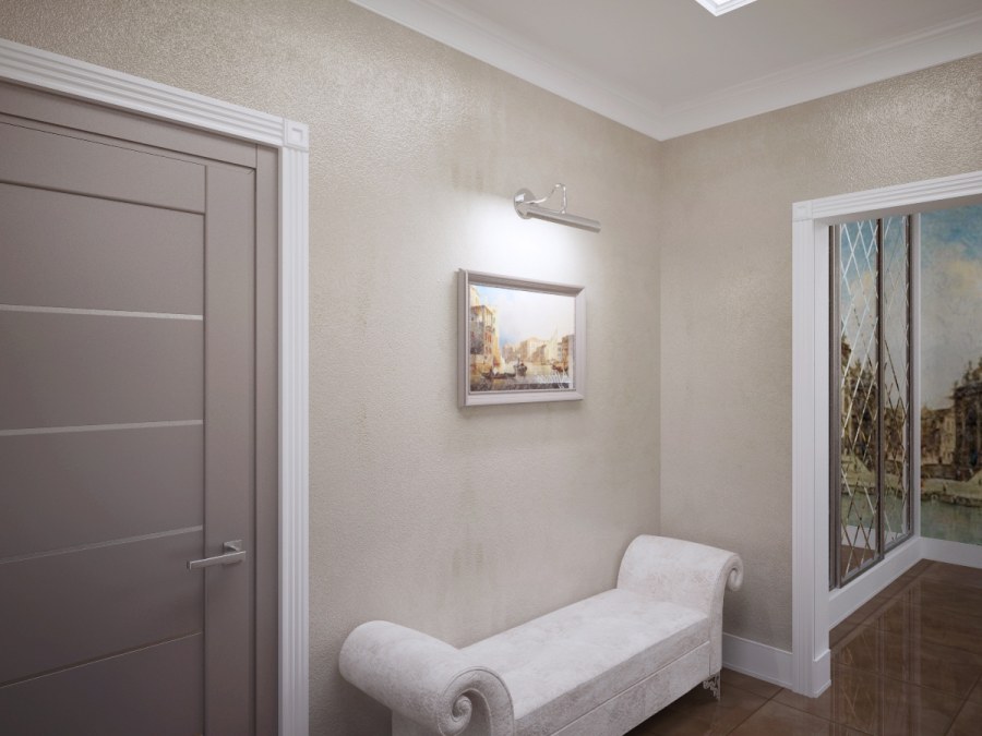 Декоративная штукатурка коридор в светлых тонах