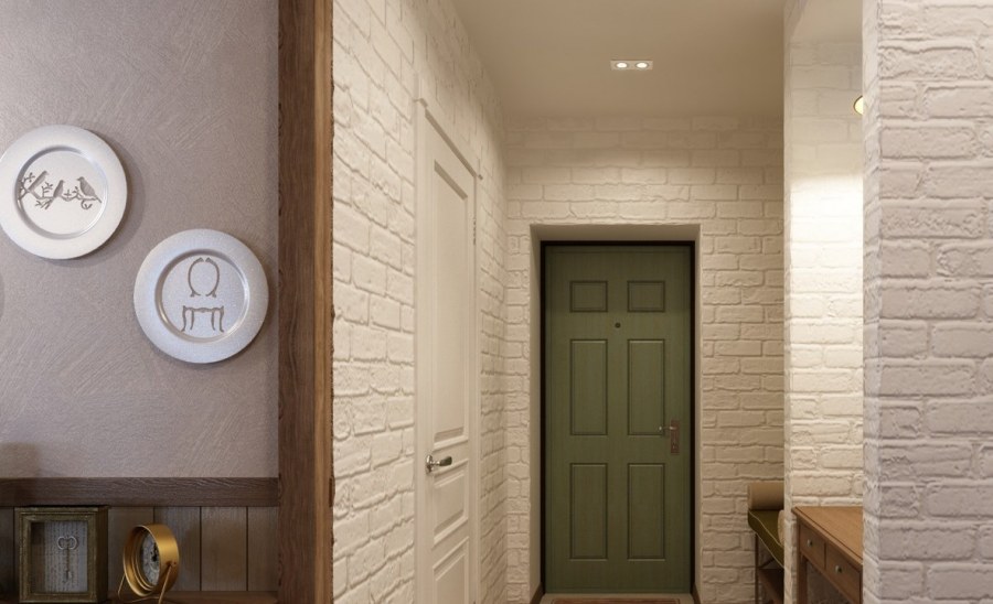 Декоративная штукатурка коридор в светлых тонах