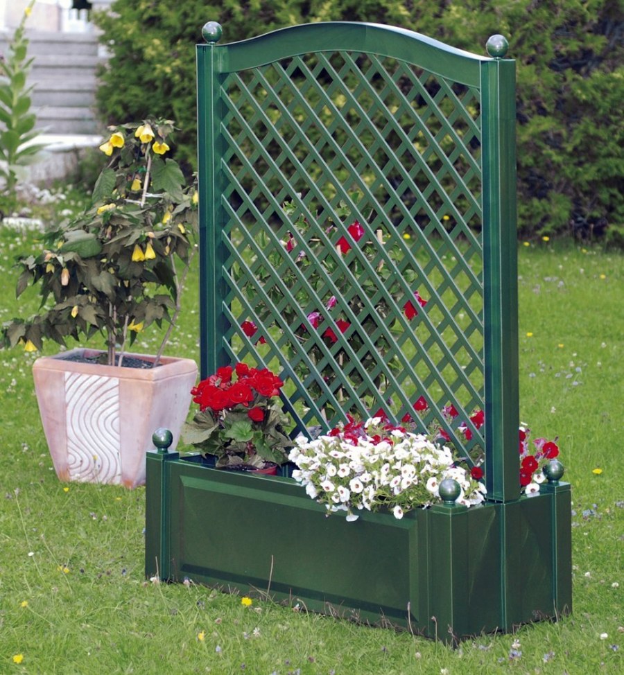 Большой ящик для растений с центральной шпалерой