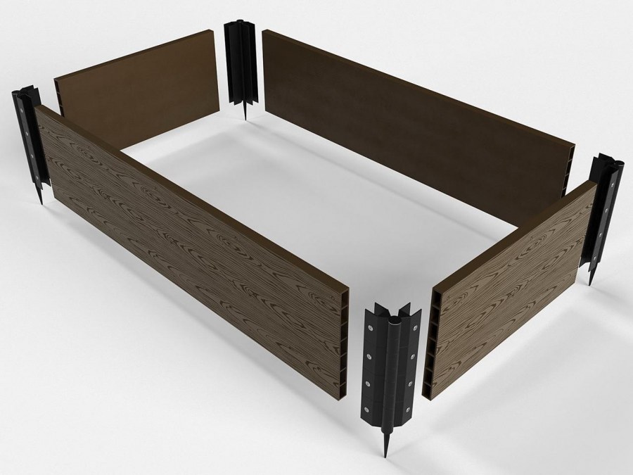 Шарнирный стыковочный элемент Еврогрядка Standart h-150 для грядок из ДПК