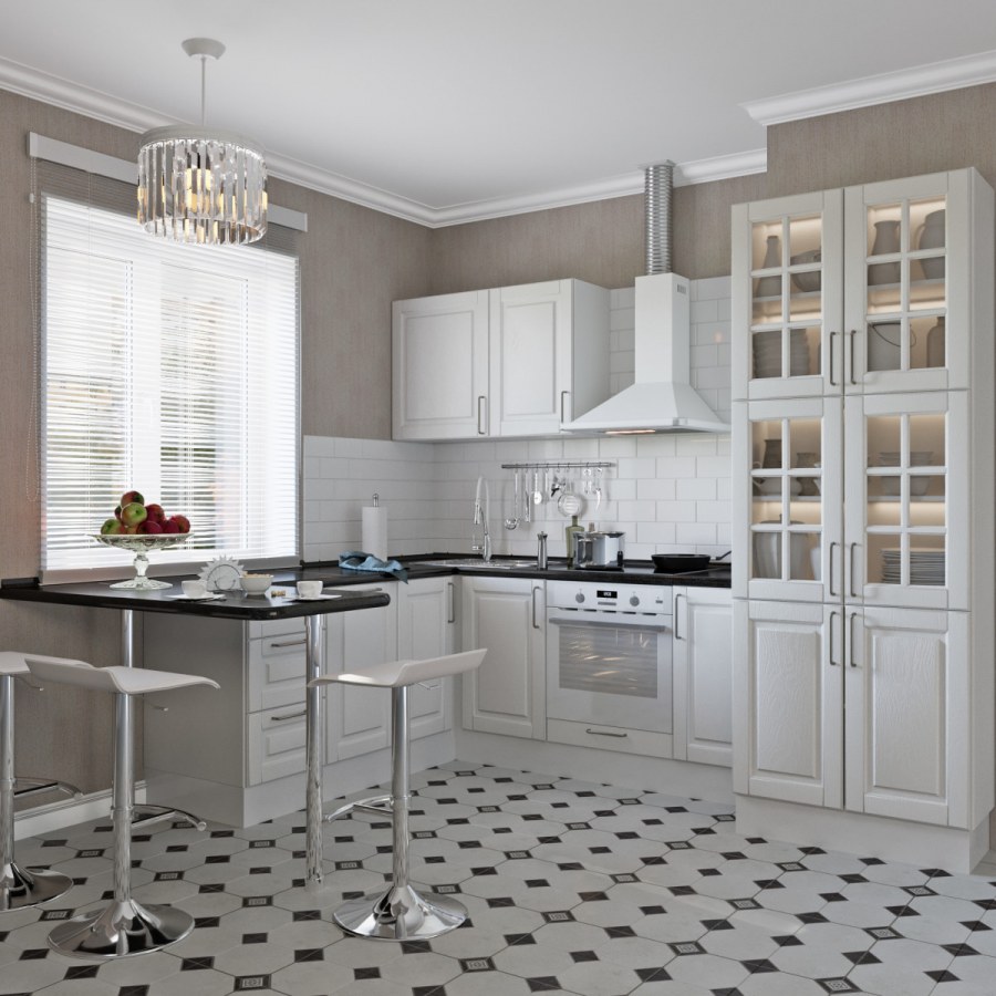 Кухня Ницца Сурская мебель дуб кремовый