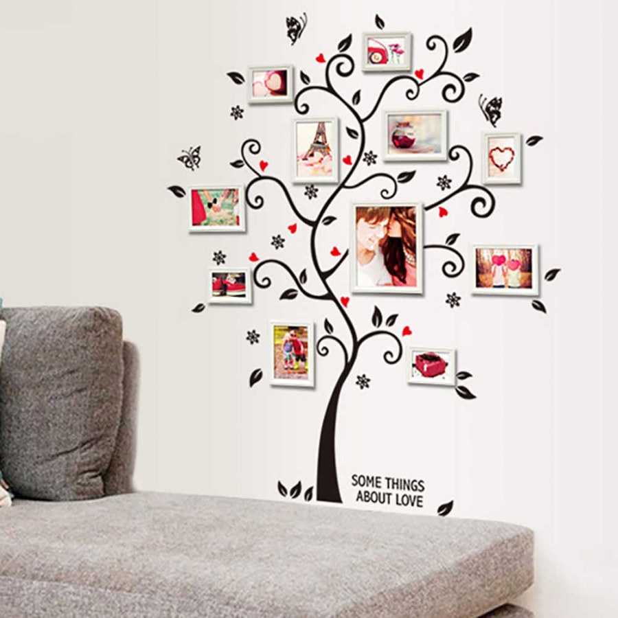 Интерьерная наклейка дерево с рамками