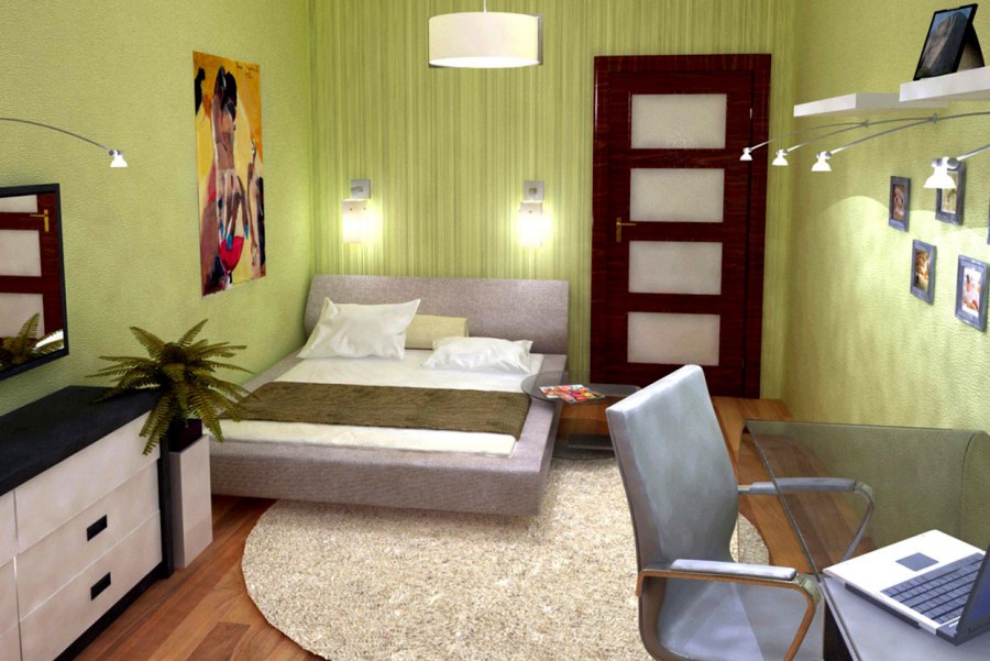 Экономный интерьер комнаты