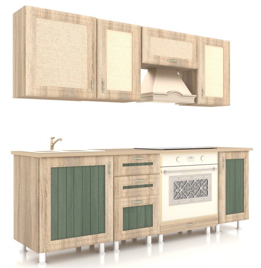 Кухонный гарнитур Кантри сонома эйч зеленый