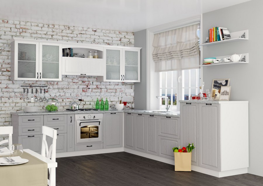 Кухня Роял Вуд белый