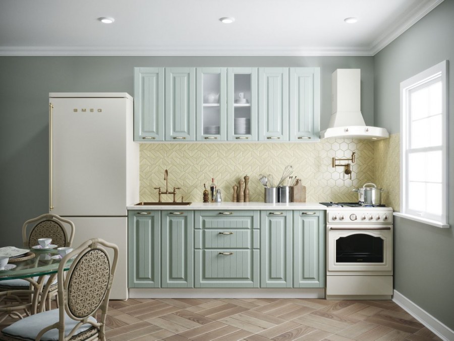 Кухонный гарнитур Кантри 1800 фисташка