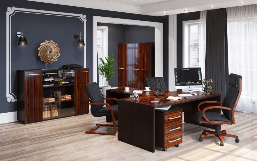 Офис интерьер венге