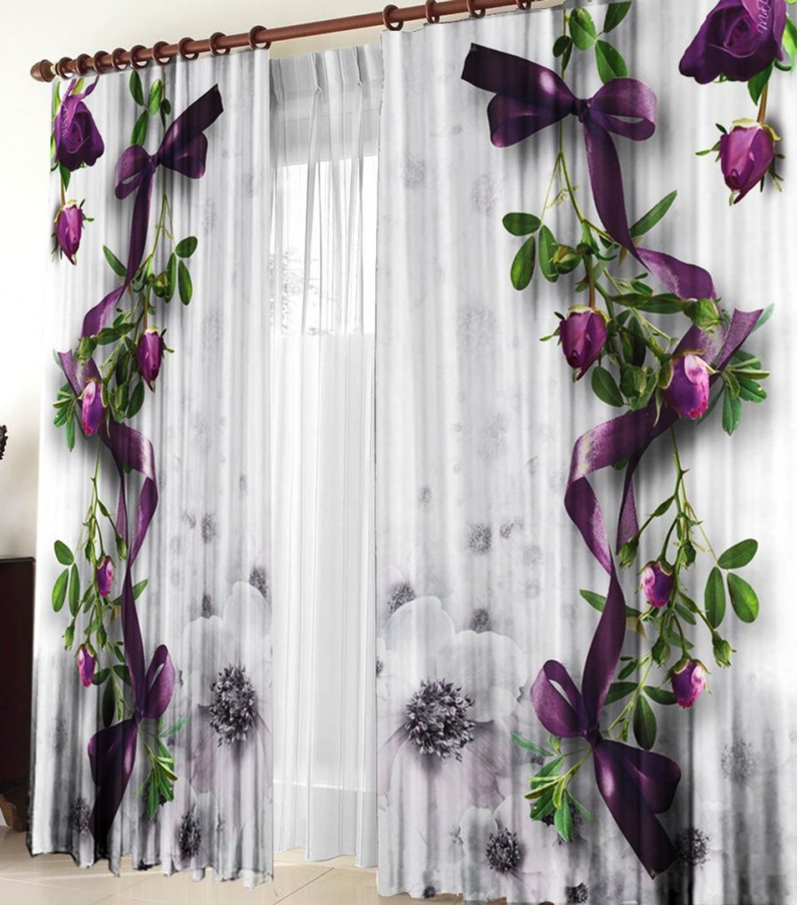 Фотошторы ТАМИТЕКС «Орхидея на стекле»