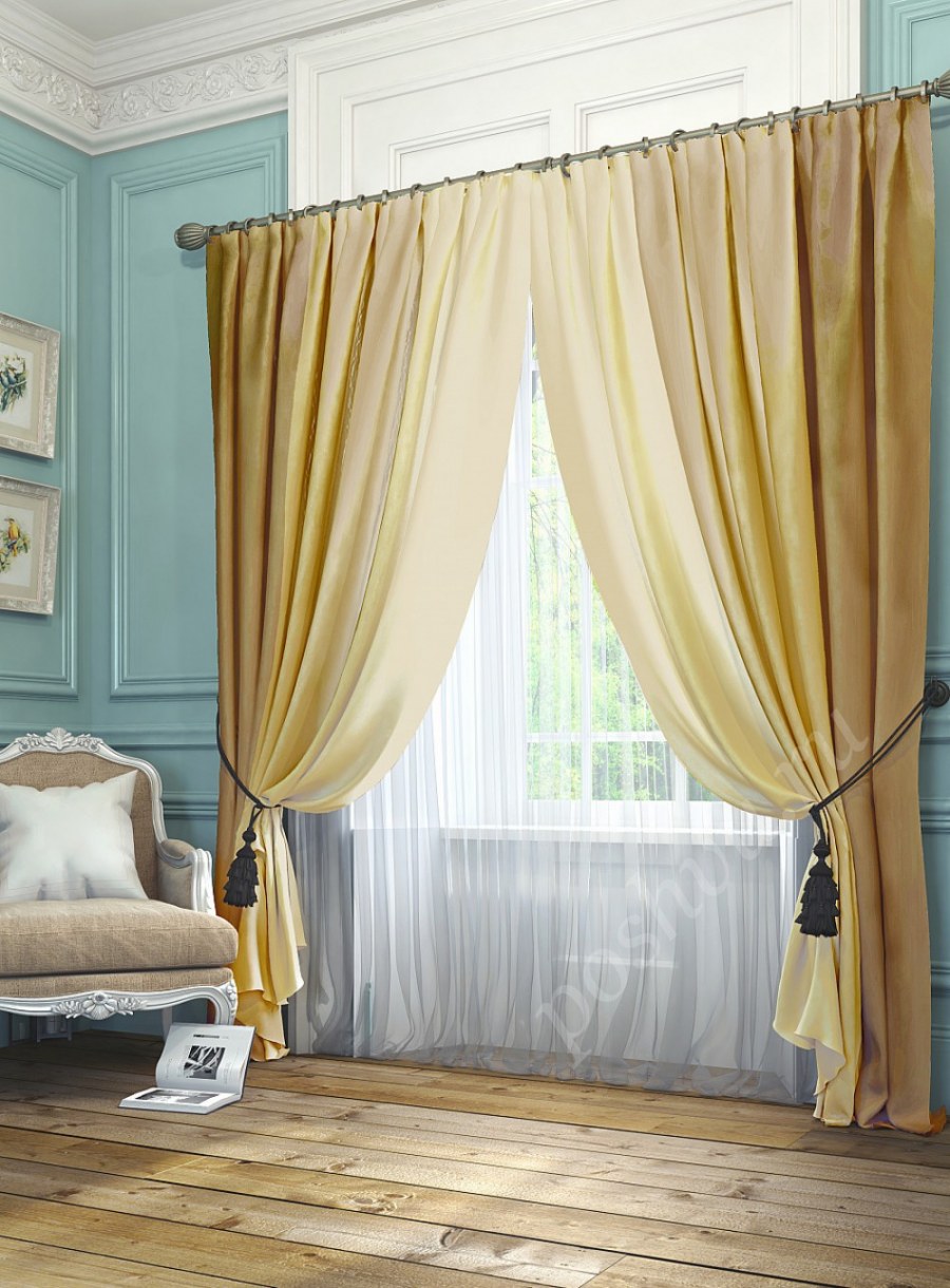 Портьеры ТОМДОМ Цайли на ленте 260 см