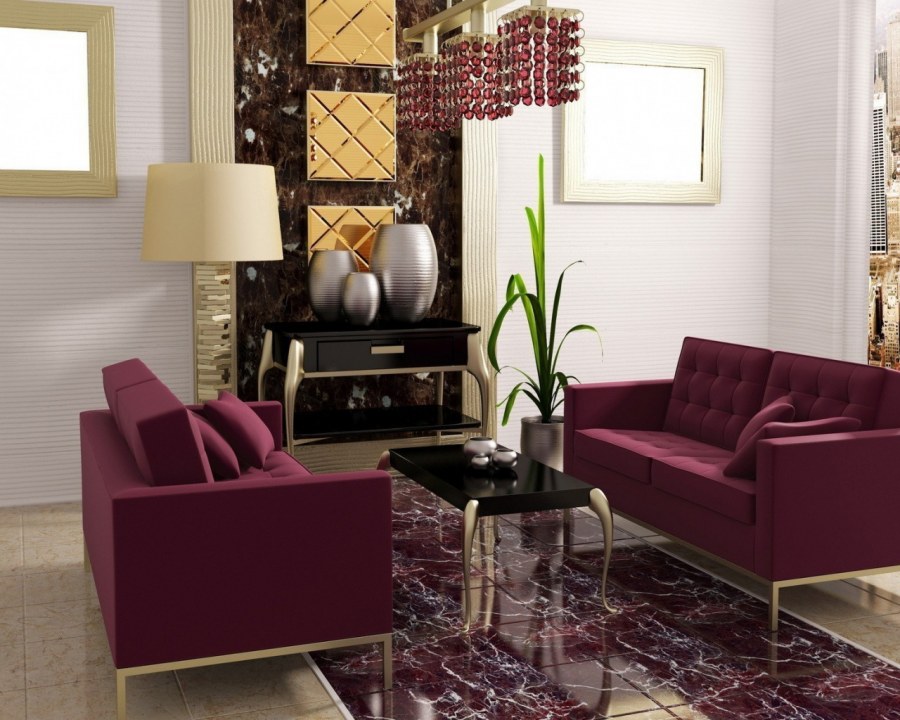 Винные оттенки в интерьере
