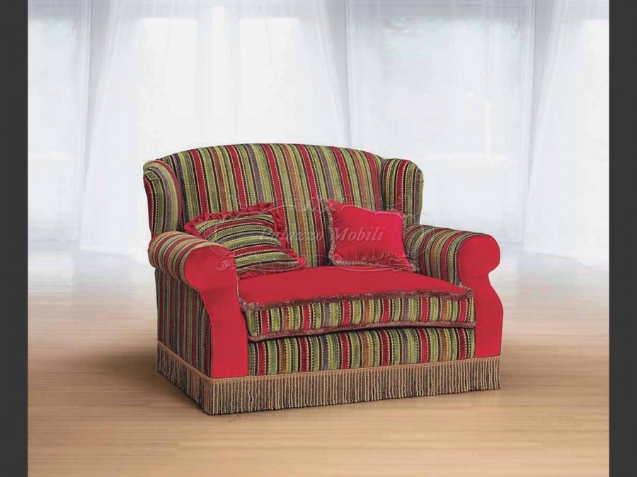 Диван красный в полоску б.у