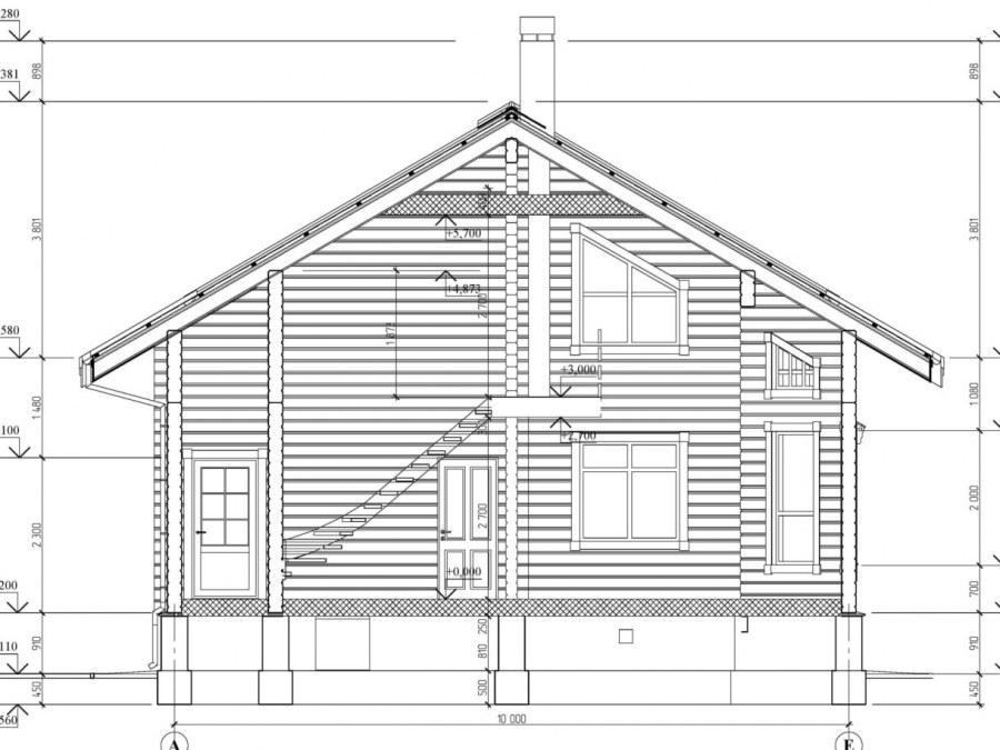 Чертежи домов из бруса