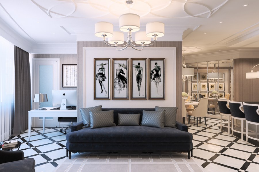 Асимметричный баланс в интерьере