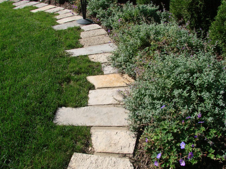 Малоуходная клумба с многолетниками