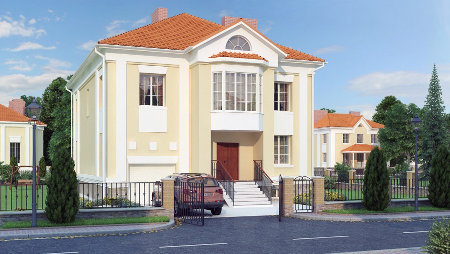 Благоустроенный дом городского типа для одной семьи