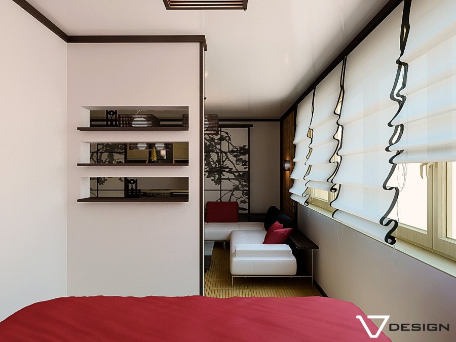 Подвесной потолок в японском стиле