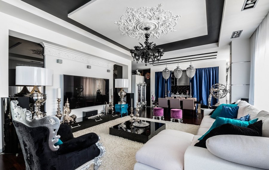 Арт-деко стиль в интерьере гостиная