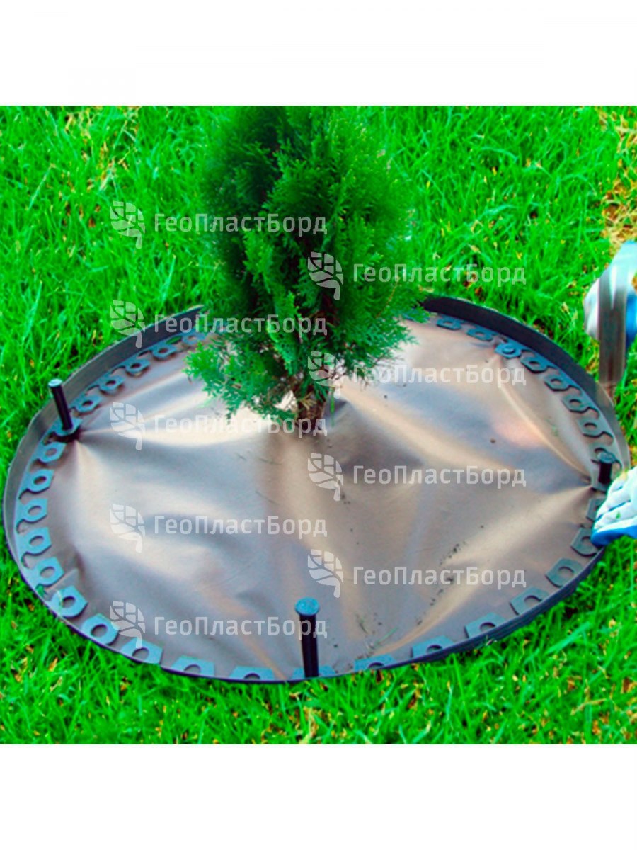 Садовый пластиковый бордюр Геопластборд 10 метров 38 мм 30 кольев